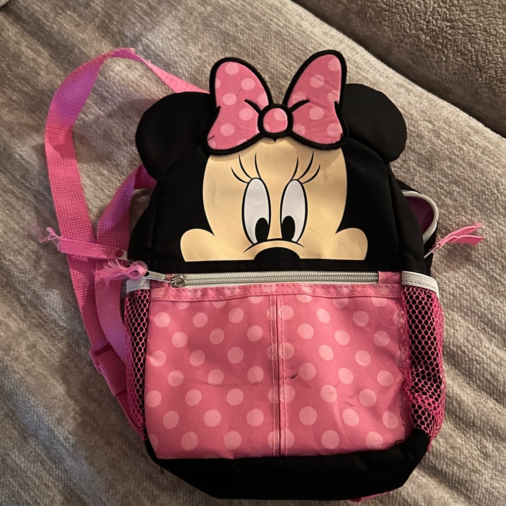 Minnie Mouse Pink and Black Kids Backpack